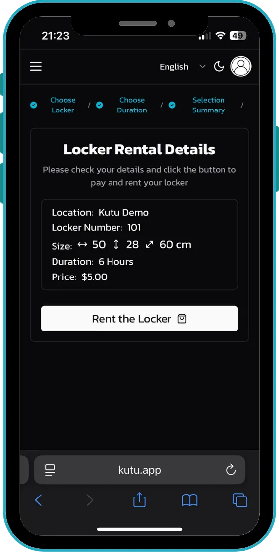 Kutu Locker Rental App